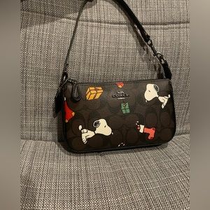 COACH X Peanuts Nolita 19 In Signature Canvas With Snoopy Presents Print…